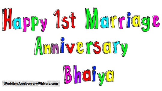 1st anniversary wishes for brother and sister in law