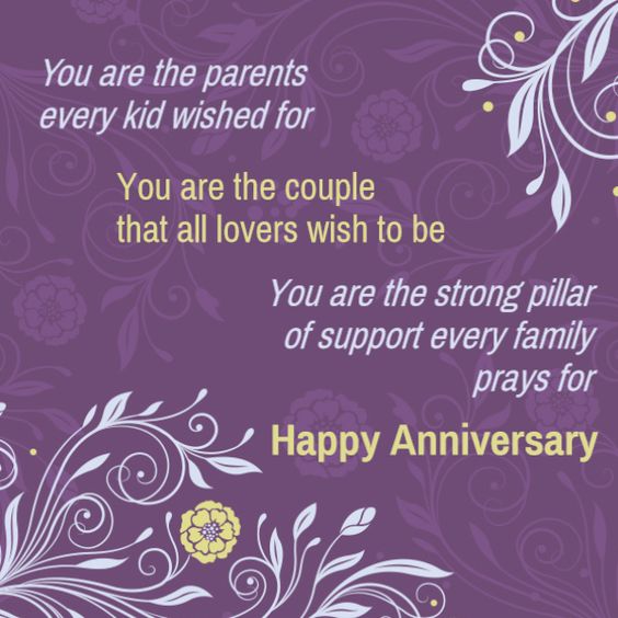 anniversary status for parents