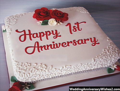 1st wedding anniversary cake images1