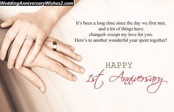 1st wedding anniversary messages for husband