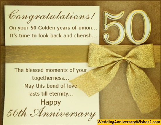 golden anniversary wishes
