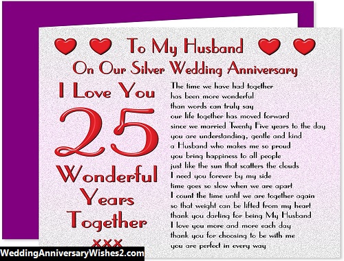 happy 25th anniversary to husband