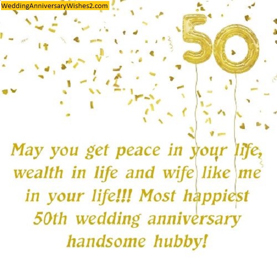 50th wedding anniversary messages for wife