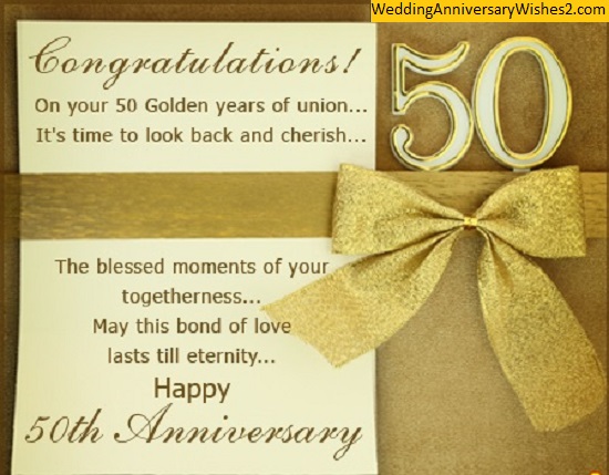 50th wedding anniversary quotes for friends