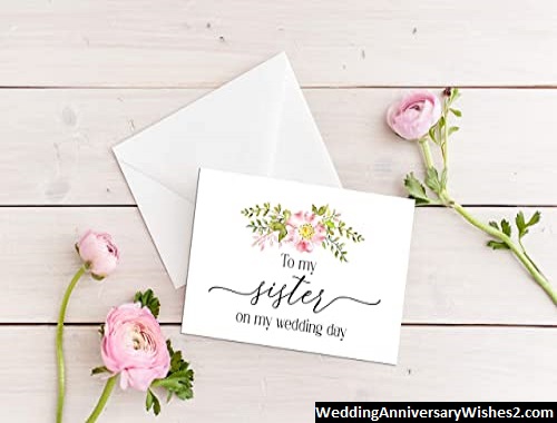 wedding wishes for sister messages